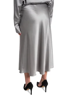 Ahlvar Gallery Kjol Hana Satin Silver^ Kjolar