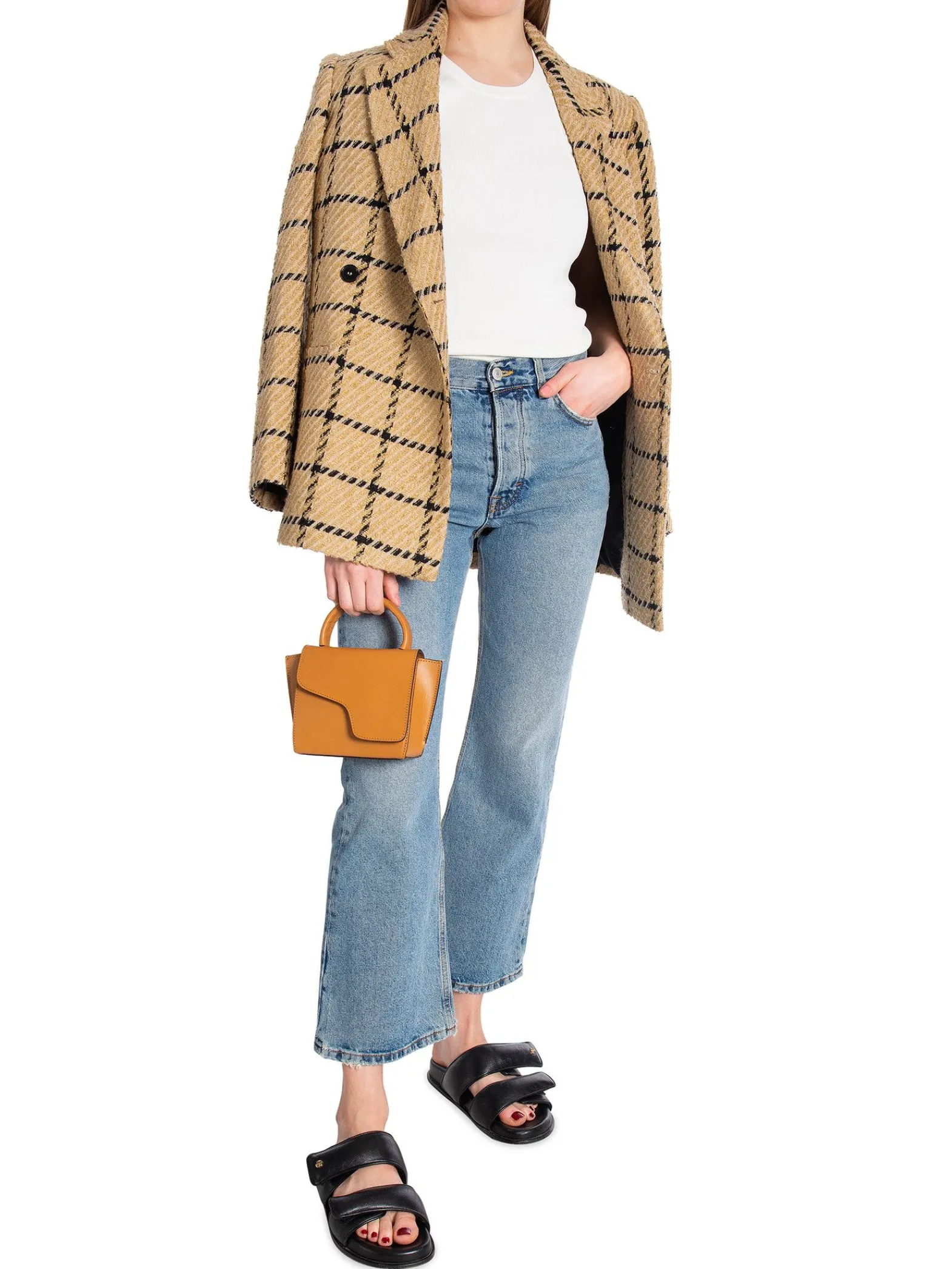 Anine Bing Kavaj Kaia Camel Check^ Kavajer