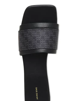 Anine Bing Sandaler Ria Black Monogram^ Sandaler