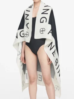 Anine Bing Sarong Praia Black/Cream^ Sjalar & Halsdukar