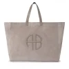 Anine Bing Totebag Rio Taupe Suede^ Axelremsväskor