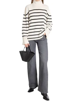 Anine Bing Troja Courtney Ivory And Black Stripe^ Tröjor & Koftor