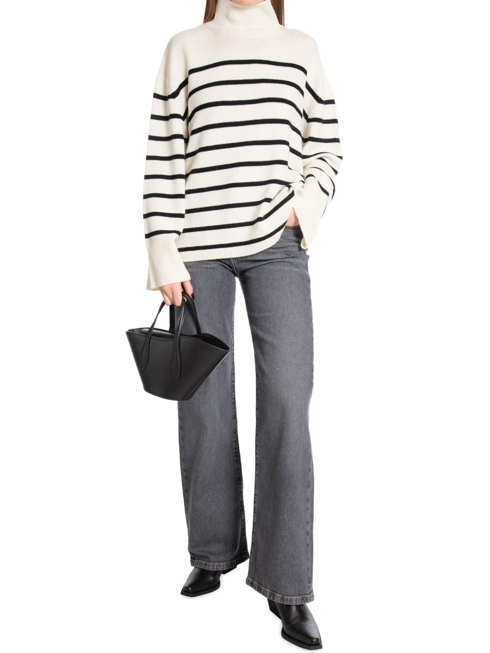 Anine Bing Troja Courtney Ivory And Black Stripe^ Tröjor & Koftor