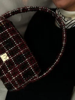 Anine Bing Vaska Nico Cherry Plaid^ Axelremsväskor