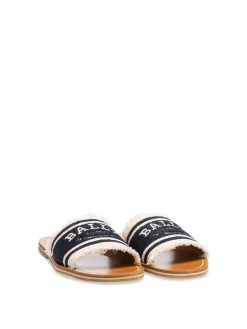 Bally Sandal Biankaembroide Black/Bone^ Sandaler