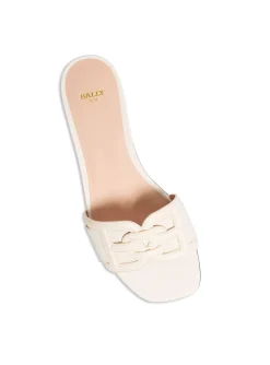 Bally Sandal Peoni Flat Calf Bone^ Sandaler