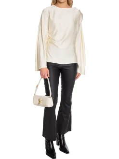 Malina By Blus Mackenzie Wide Sleeve Draped Vanilla^ Blusar