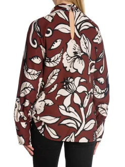 Malina By Blus Savannah Twisted Neck Detail Pencil Floral^ Blusar