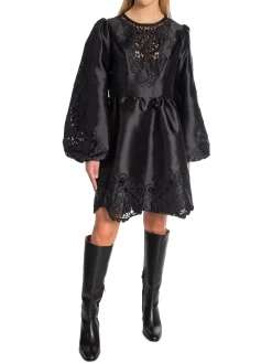 Malina By Klanning Molly Broderie Anglaise Scallop Hem Mini Black^ Klänningar