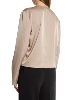 Calvin Klein Blus Light Weight Satin Medium Taupe^ Blusar