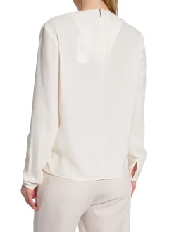 Calvin Klein Blus Metal Bar Long Sleeve Vanilla Ice^ Blusar