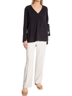 Calvin Klein Blus Structure Twill Ls Black^ Blusar