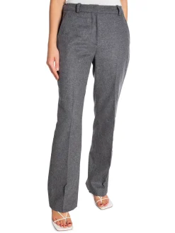 Calvin Klein Byxa Flannel Wool Slim Straight 'Dark Grey Heather^ Byxor