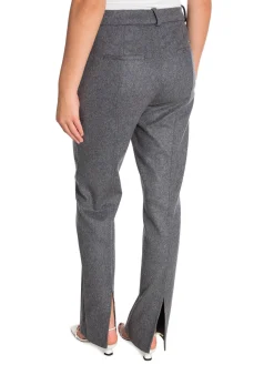 Calvin Klein Byxa Flannel Wool Slim Straight 'Dark Grey Heather^ Byxor