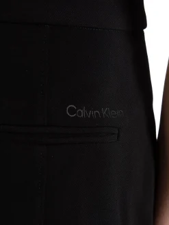 Calvin Klein Byxa Structure Twill Wide Leg Black^ Byxor