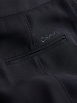 Calvin Klein Byxa Structure Twill Wide Leg Black^ Byxor