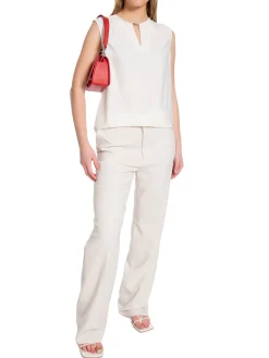 Calvin Klein Linne Metal Bar Sleeveless Vanilla Ice^ Linnen
