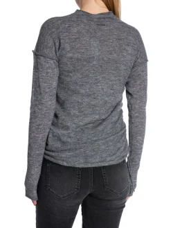Calvin Klein Troja Sheer Alpaca Gatherd Dark Grey Heather^ Tröjor & Koftor