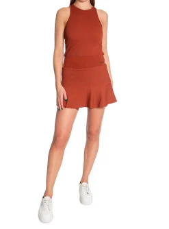 Casall Kjol Court Defined Rib Burnt Sienna Red^ Sport & Träning