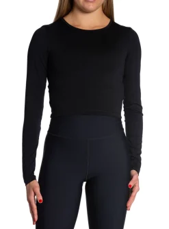 Casall Topp Crop Long Sleeve Black^ Sport & Träning