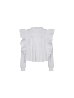 Co´couture Co'Couture Blus Cotton Crisp Frill White^ Blusar