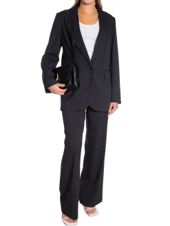 Co´couture Co'Couture Byxa Ida Pin Wide Dark Grey^ Byxor