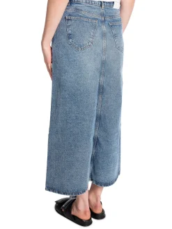 Co´couture Co'Couture Kjol Vika Slitdenim Blue^ Kjolar