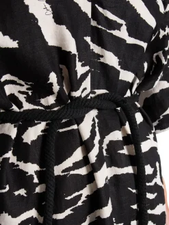 Copenhagen Muse Klanning Linen Black W. Oyster Gray^ Klänningar
