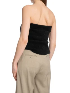 Dagmar Topp Knitted Tube Top Black^ Toppar