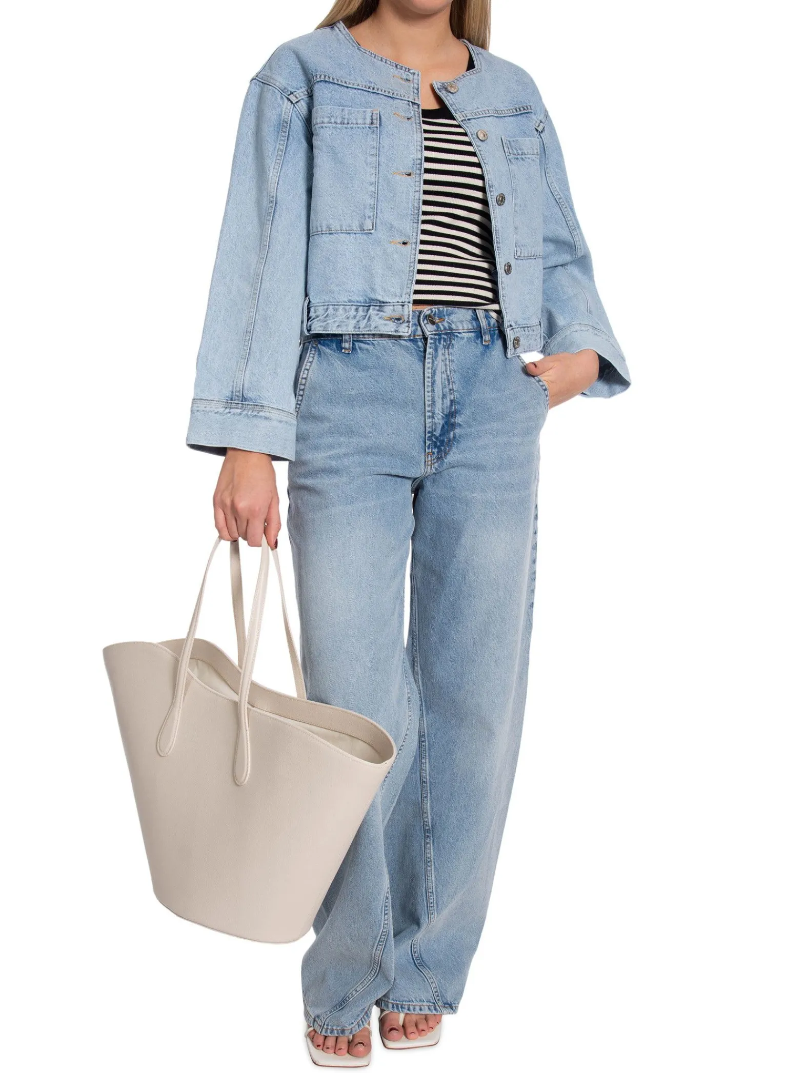 Dagmar Topp Ribbedblack White^ Toppar