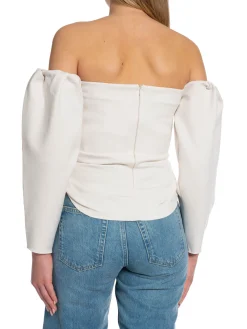Dagmar Topp Sculpted Top White^ Toppar