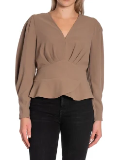 DANTE6 Danet6 Blus Sawyer Peplum Pure Taupe^ Toppar
