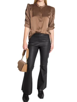 DANTE6 Blus Pernaud Silk Smocked Pure Taupe^ Blusar