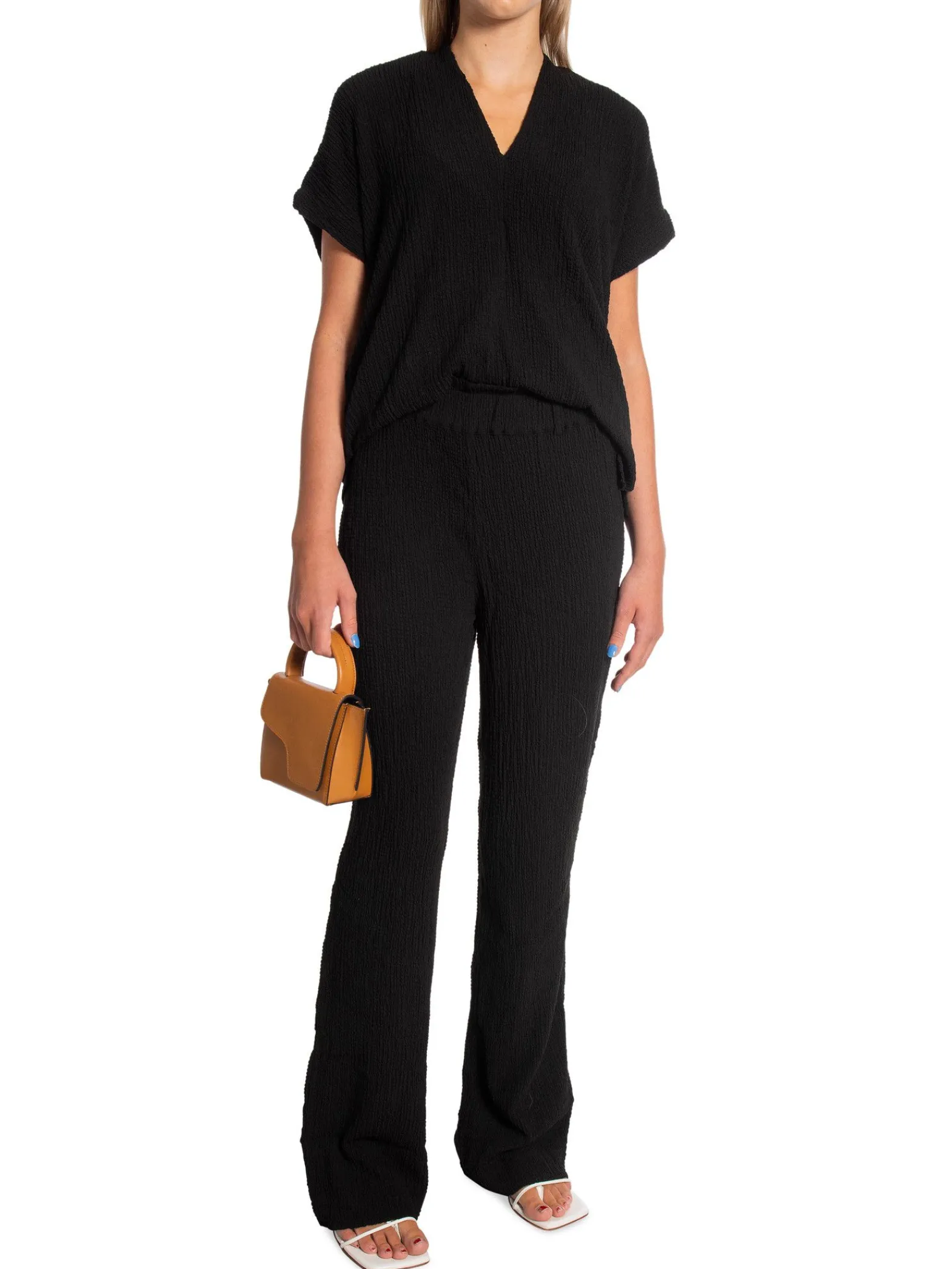 DANTE6 Byxa Hedy Wide Leg Raven^ Byxor