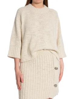 DAY Troja Anya Refined Boucle Creme Melange^ Tröjor & Koftor