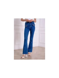 Denim Life Jeans Diamond Buttons F3782^ Jeans