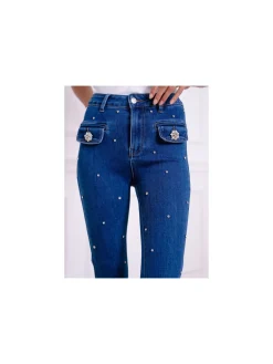 Denim Life Jeans Diamond Buttons F3782^ Jeans