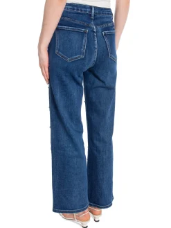 Denim Life Jeans Diamond Buttons Wire Leg F3781^ Jeans