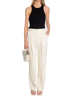 Filippa K Byxa Pleated Pinstripe Bone^ Byxor