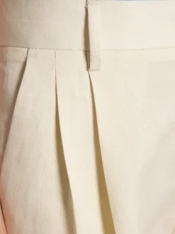 Filippa K Byxa Pleated Pinstripe Bone^ Byxor