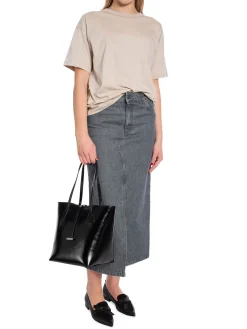 Filippa K Kjol Long Slit Denim Mid Grey^ Kjolar