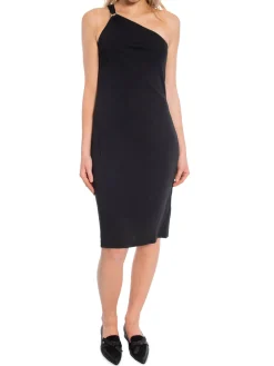 Filippa K Klanning One Shoulder Jersey Black^ Klänningar