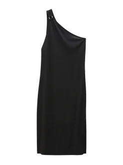 Filippa K Klanning One Shoulder Jersey Black^ Klänningar