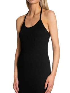Filippa K Klanning Rib Halter Black^ Klänningar