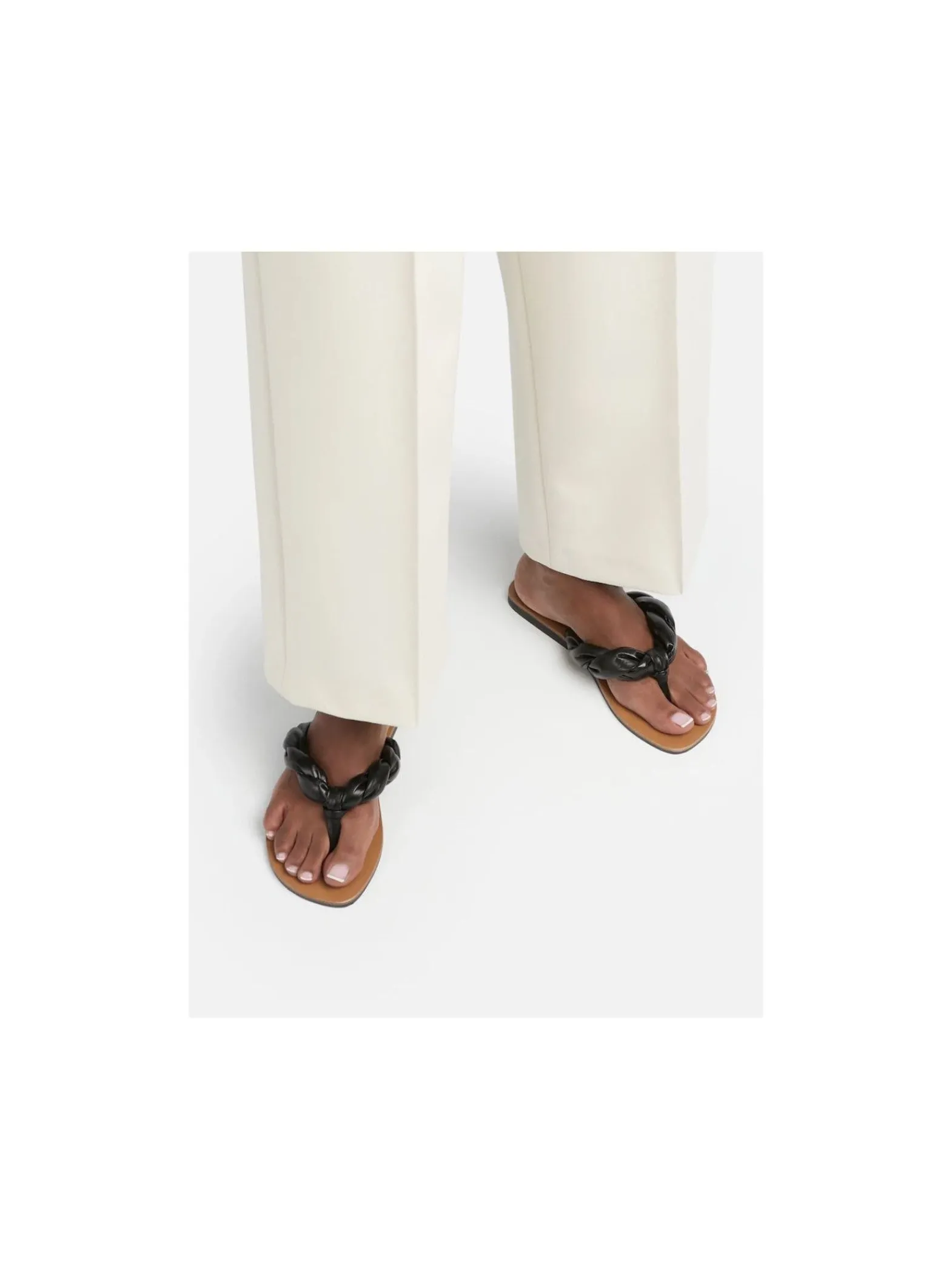Flattered Sandal Blanche Black Leather^ Sandaler