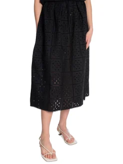 Ganni Kjol Broderie Anglaise Black^ Kjolar