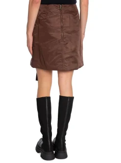 Ganni Kjol Nylon Ruched Mini Chicory Coffee^ Kjolar