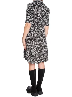 Ganni Klanning Printed Crepe Black^ Klänningar