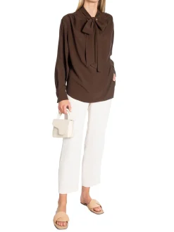 GANT Blus Bow Rich Brown^ Blusar
