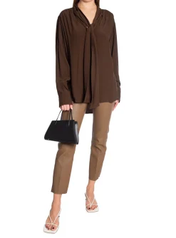 GANT Blus Bow Rich Brown^ Blusar